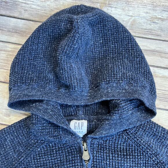 Gap Kids Navy Textured Hoodie Sweater - Picture 4 of 7